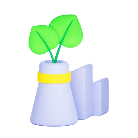 Eco Factory  3D Icon