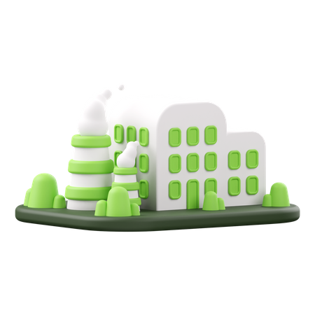 Eco Factory  3D Icon