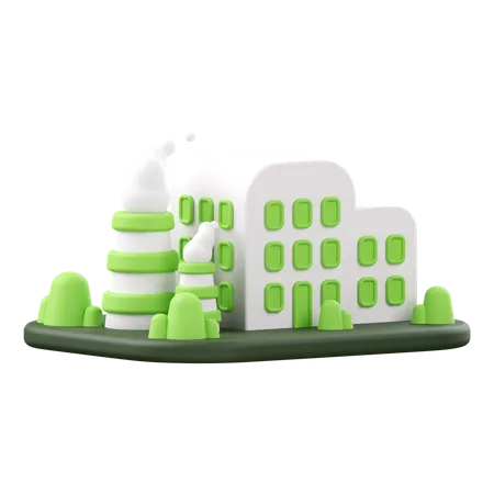 Eco Factory  3D Icon