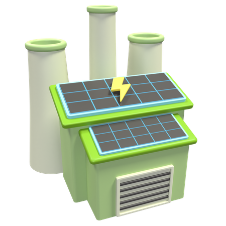 Eco Factory  3D Icon