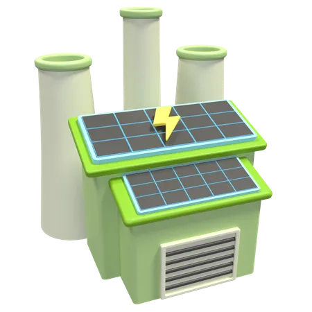 Eco Factory  3D Icon