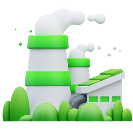 Eco Factory  3D Icon