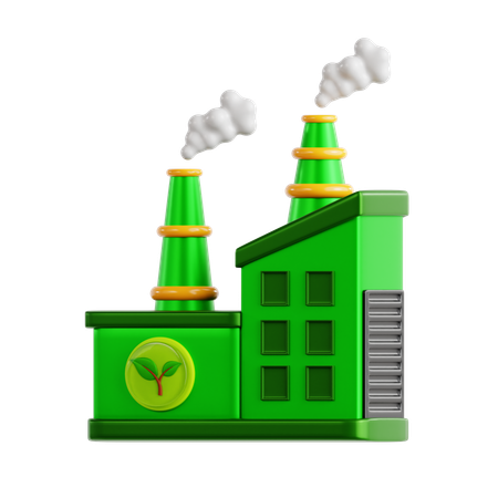 Eco Factory  3D Icon