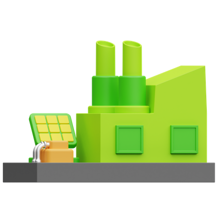 Eco Factory  3D Icon