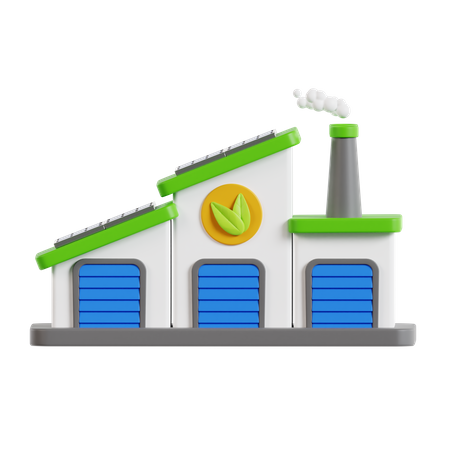 Eco Factory  3D Icon