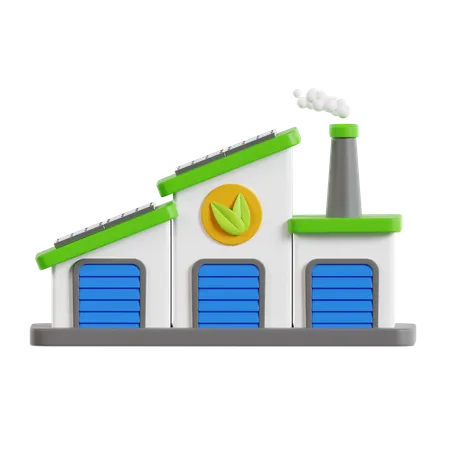 Eco Factory  3D Icon