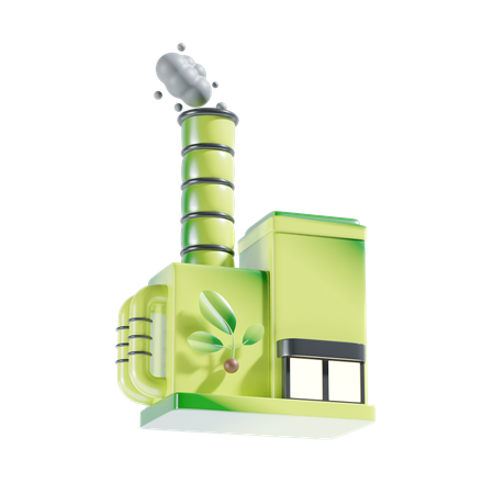 Eco Factory  3D Icon