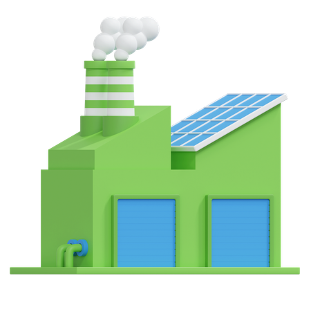 Eco Factory  3D Icon