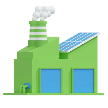 Eco Factory  3D Icon