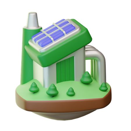 Eco Factory  3D Icon