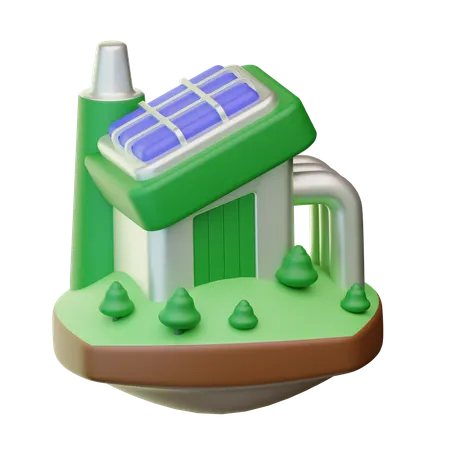Eco Factory  3D Icon