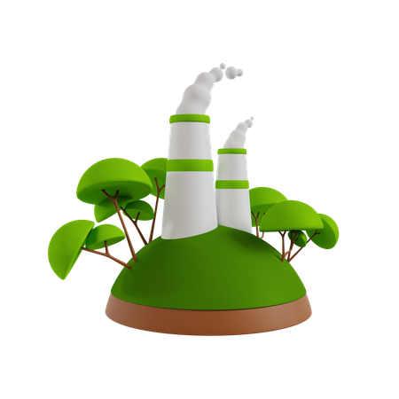 Eco Factory  3D Icon