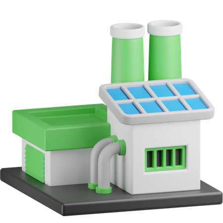 Eco Factory  3D Icon