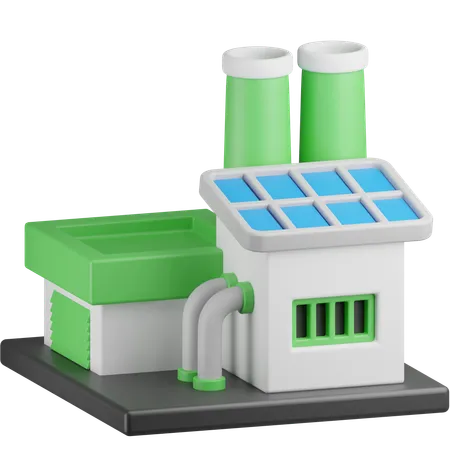 Eco Factory  3D Icon