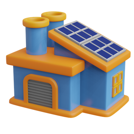 Eco Factory  3D Icon