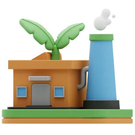 Eco Factory 3D Icon