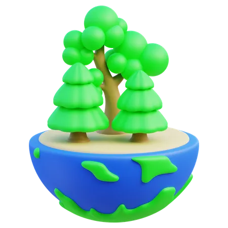 Floresta ecológica  3D Icon