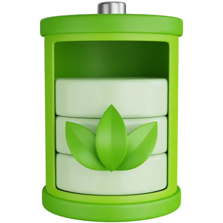 Eco Friendly Battery  3D Icon