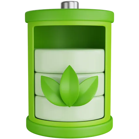 Eco Friendly Battery  3D Icon