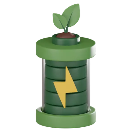 Eco Friendly Battery  3D Icon