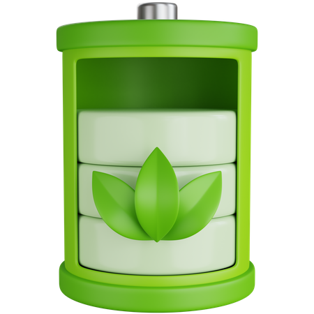 Eco Friendly Battery  3D Icon