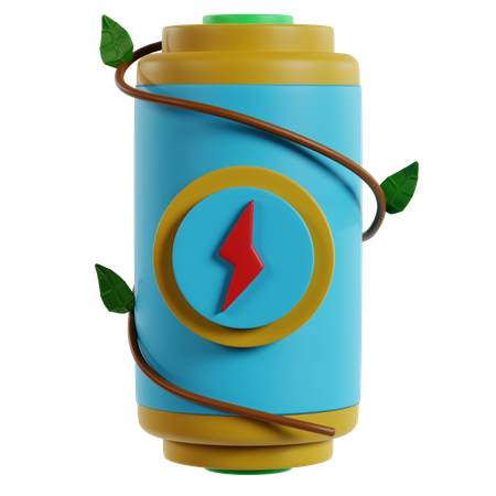 Eco Friendly Battery Sustainable Concept  3D Icon