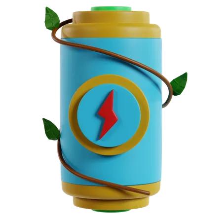 Eco Friendly Battery Sustainable Concept  3D Icon