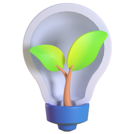 Eco-Friendly Bulb  3D Icon