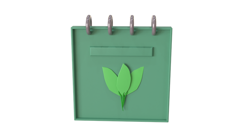 Eco friendly Calendar  3D Icon
