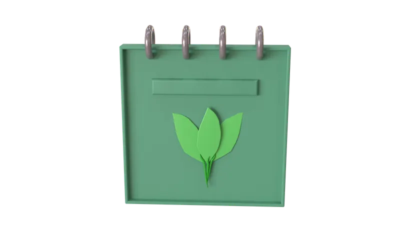 Eco friendly Calendar  3D Icon