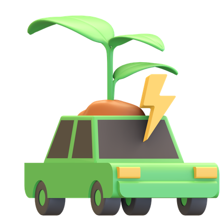 Eco friendly car  3D Icon