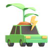 electric vehicle 3d logo