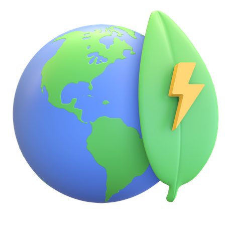 Eco friendly Earth 3D Illustration