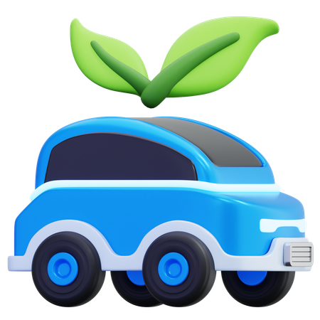 Eco Friendly Electric Car  3D Icon