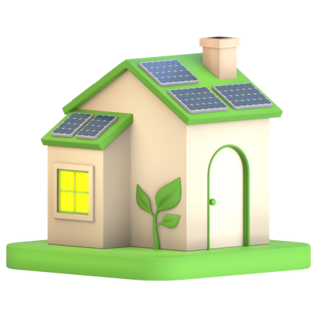 Eco-friendly Home  3D Icon