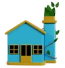 Eco Friendly Home An Illustration