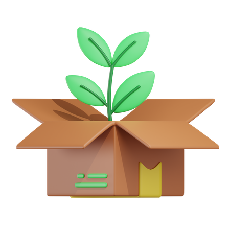 Eco Friendly Package  3D Icon