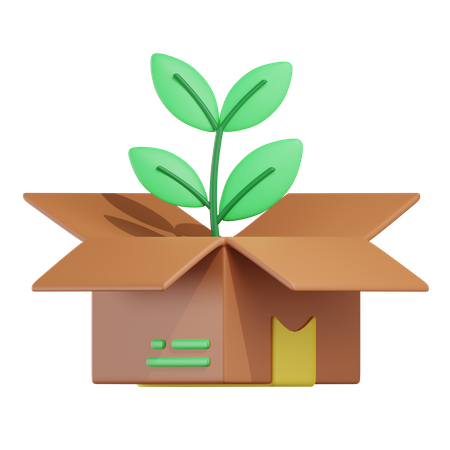 Eco Friendly Package 3D Icon