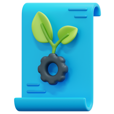 Eco Friendly Report  3D Icon