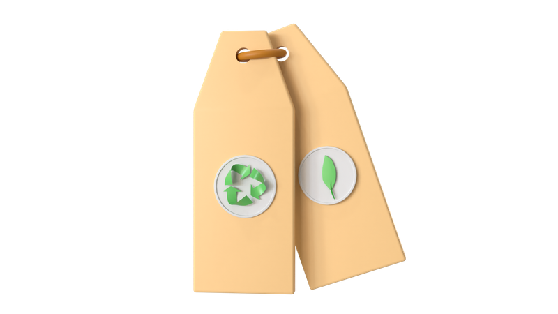 친환경 태그  3D Icon