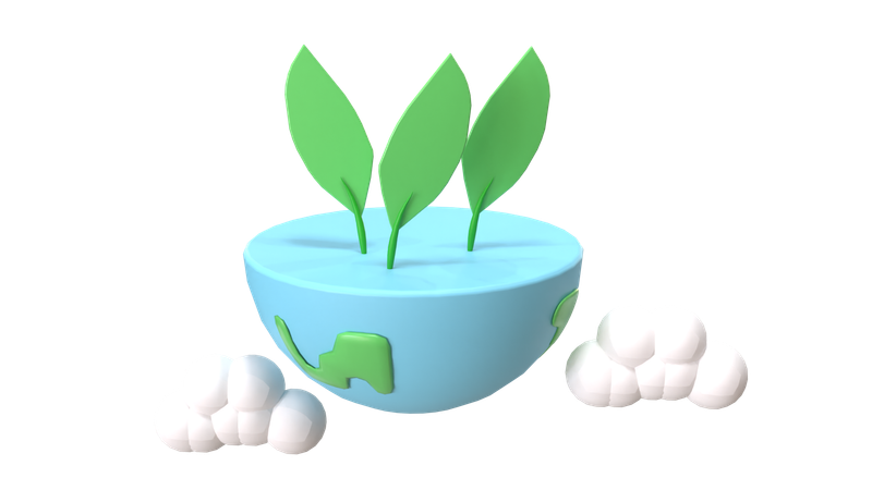 Eco Friendly World  3D Icon