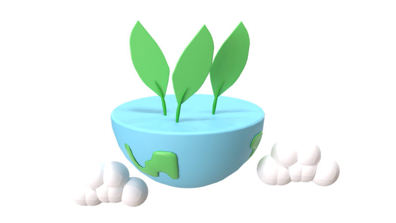 Eco Friendly World  3D Icon