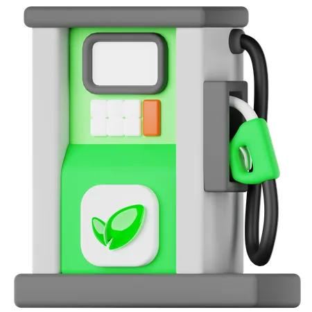 Eco Fuel Station 3 D Icon 3D Icon