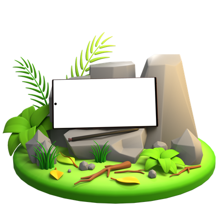 Eco Green mobile  3D Illustration