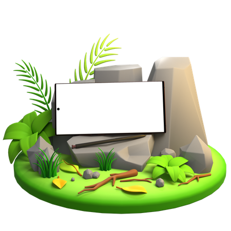 Eco Green mobile  3D Illustration