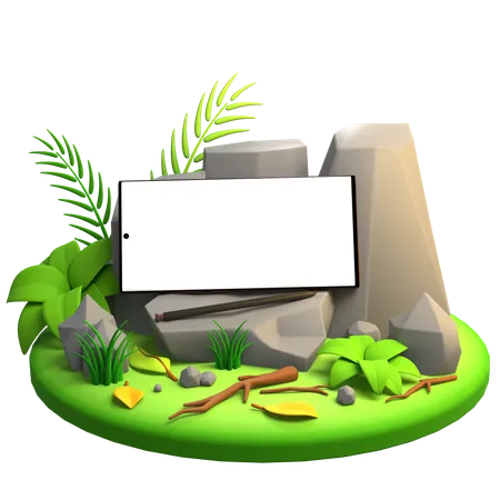 Eco Green mobile  3D Illustration