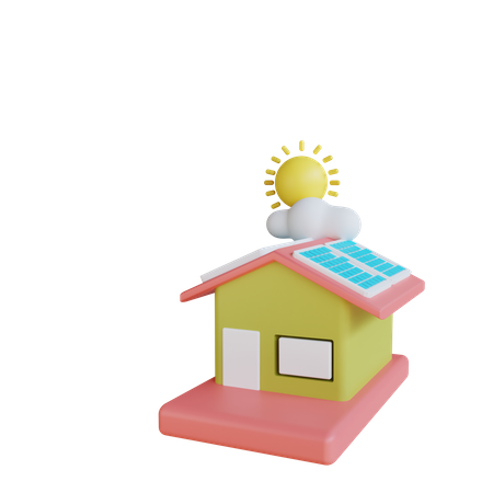 Hogar ecológico  3D Icon