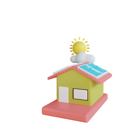 Hogar ecológico  3D Icon