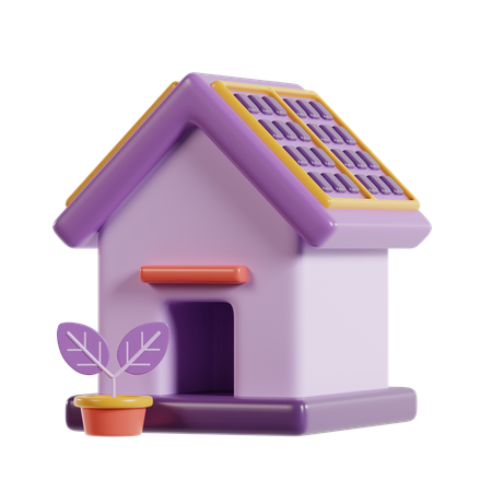 Hogar ecológico  3D Icon