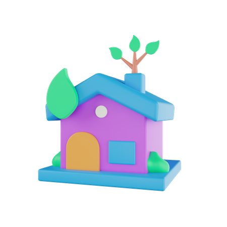 Eco Home  3D Icon